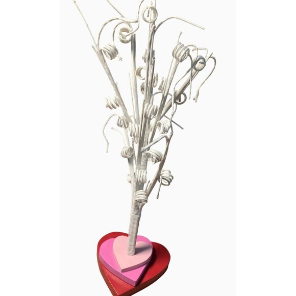Valentines Day Tree with Figurines & Heart Ornaments Set - Picture 12 of 14